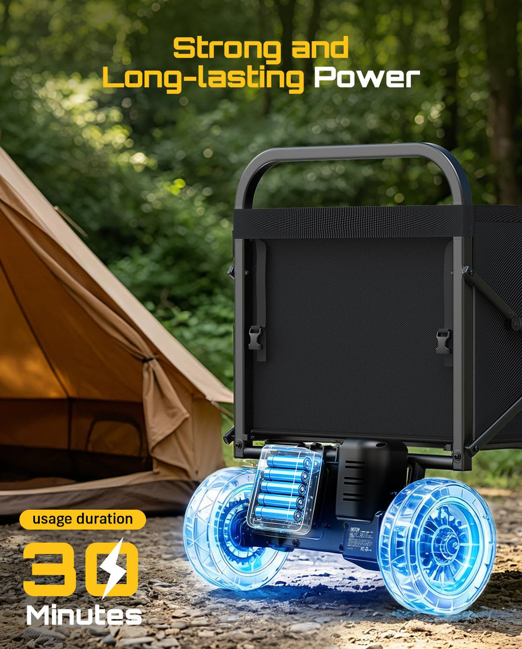 Electric Wagon Cart with 2 x 4.0Ah Batteries Z3476