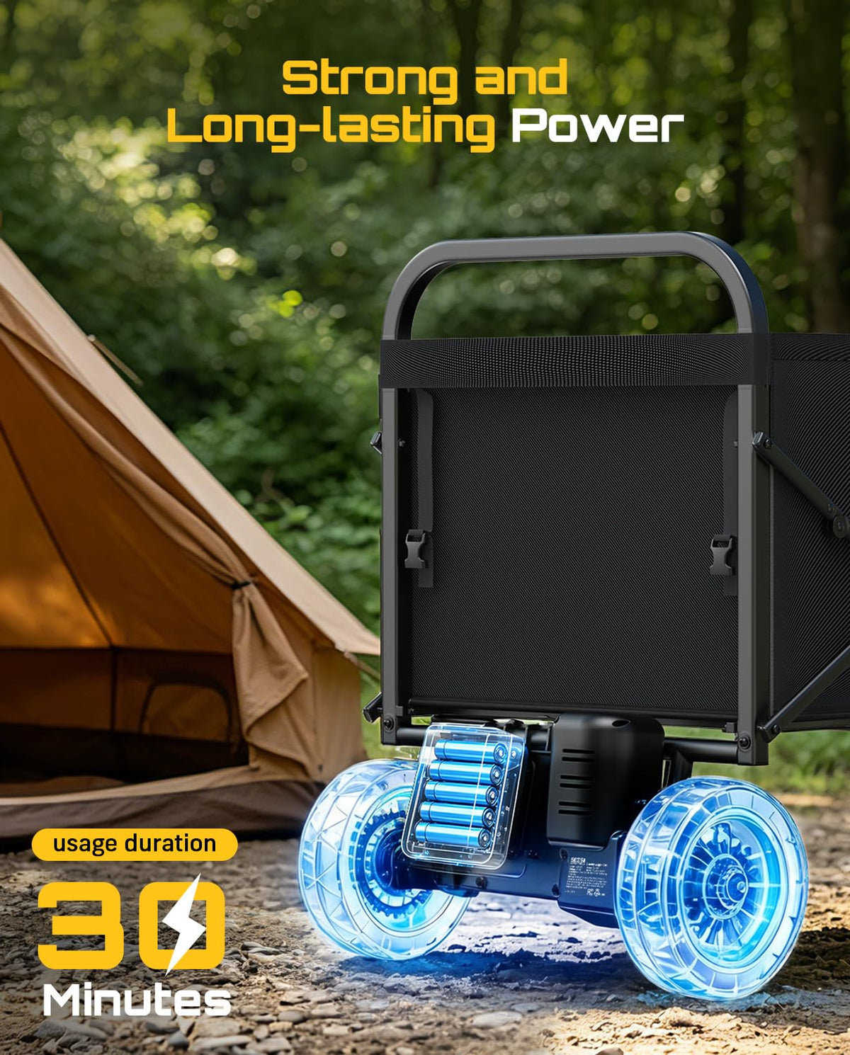Electric Wagon Cart with 2 x 4.0Ah Batteries Z3476