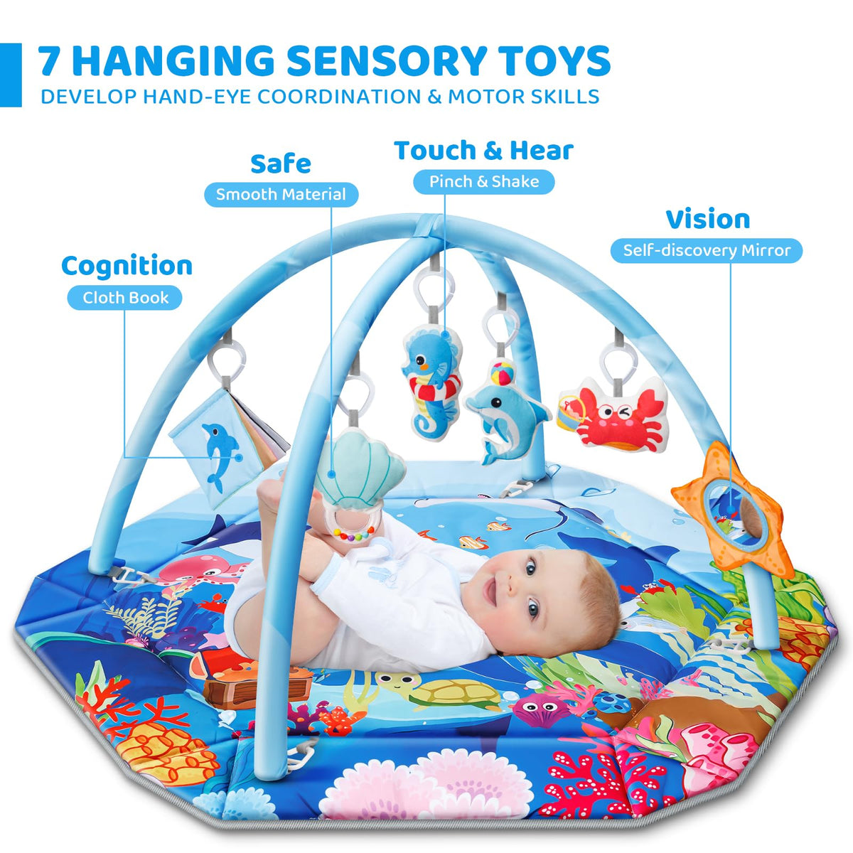 8-in-1 Washable Baby Gym Play Mat & Ball Pit X813