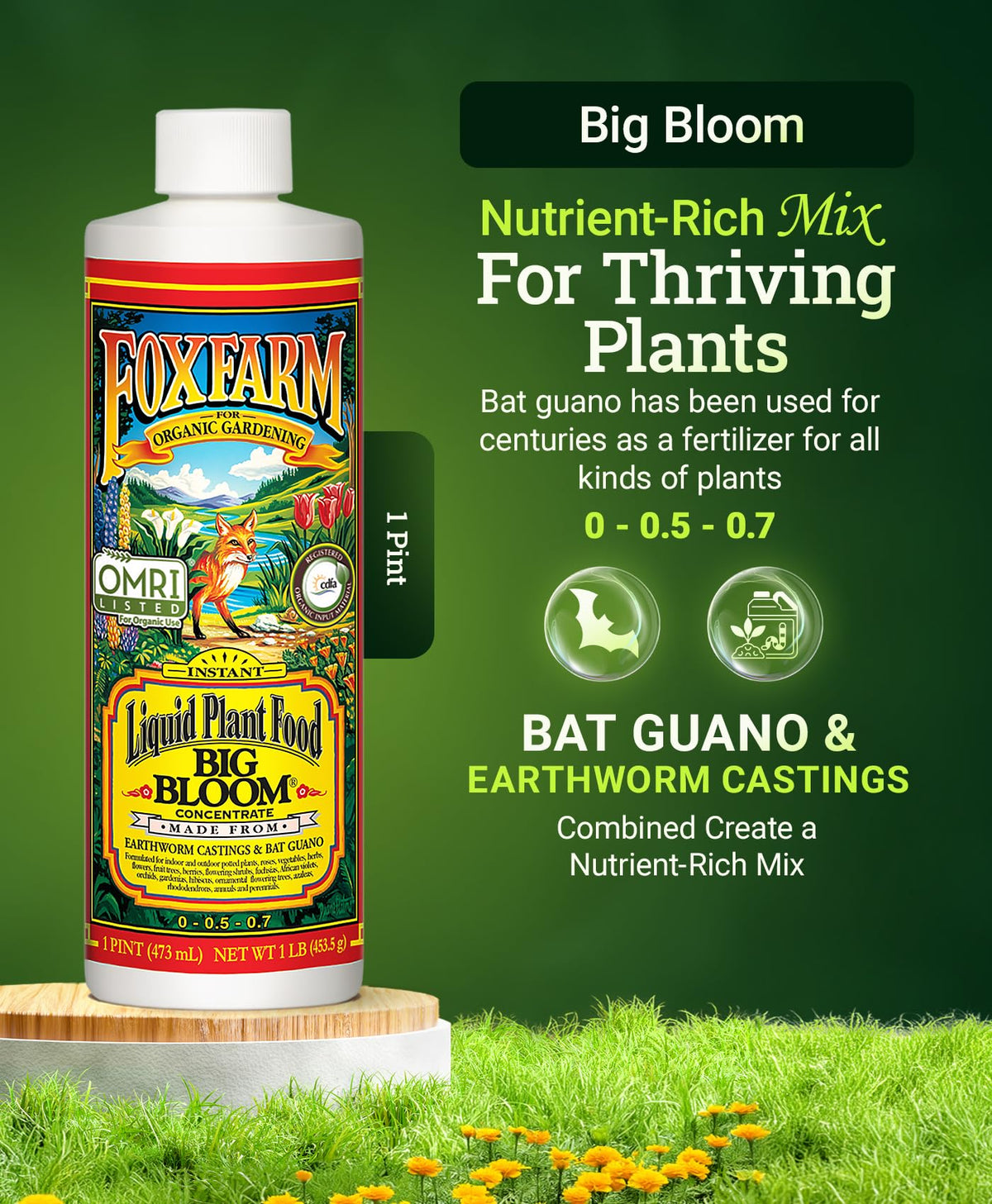 Liquid Plant Food 0-0.5-0.7 NPK 1 Pint J79782