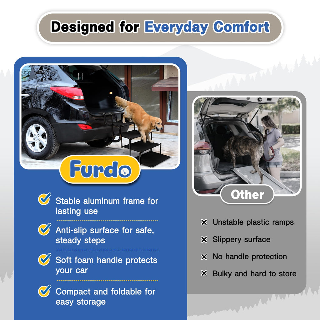 Foldable Non-Slip Dog Stairs Y26104
