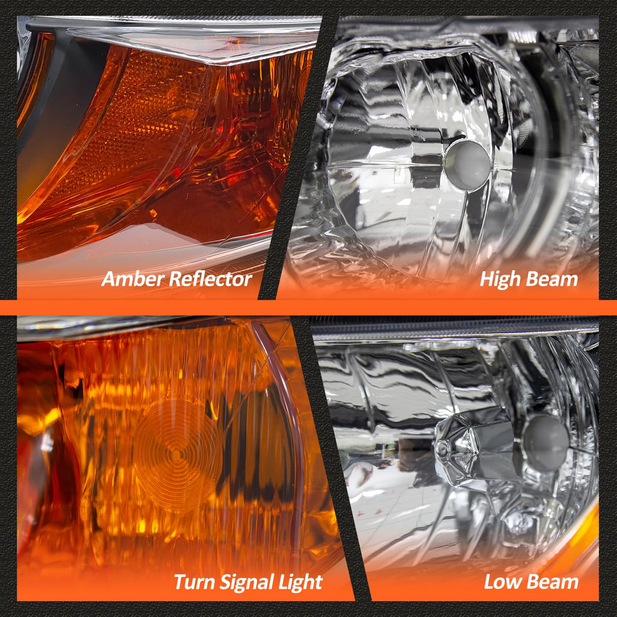 Black 2 Door Headlights Pair A858578