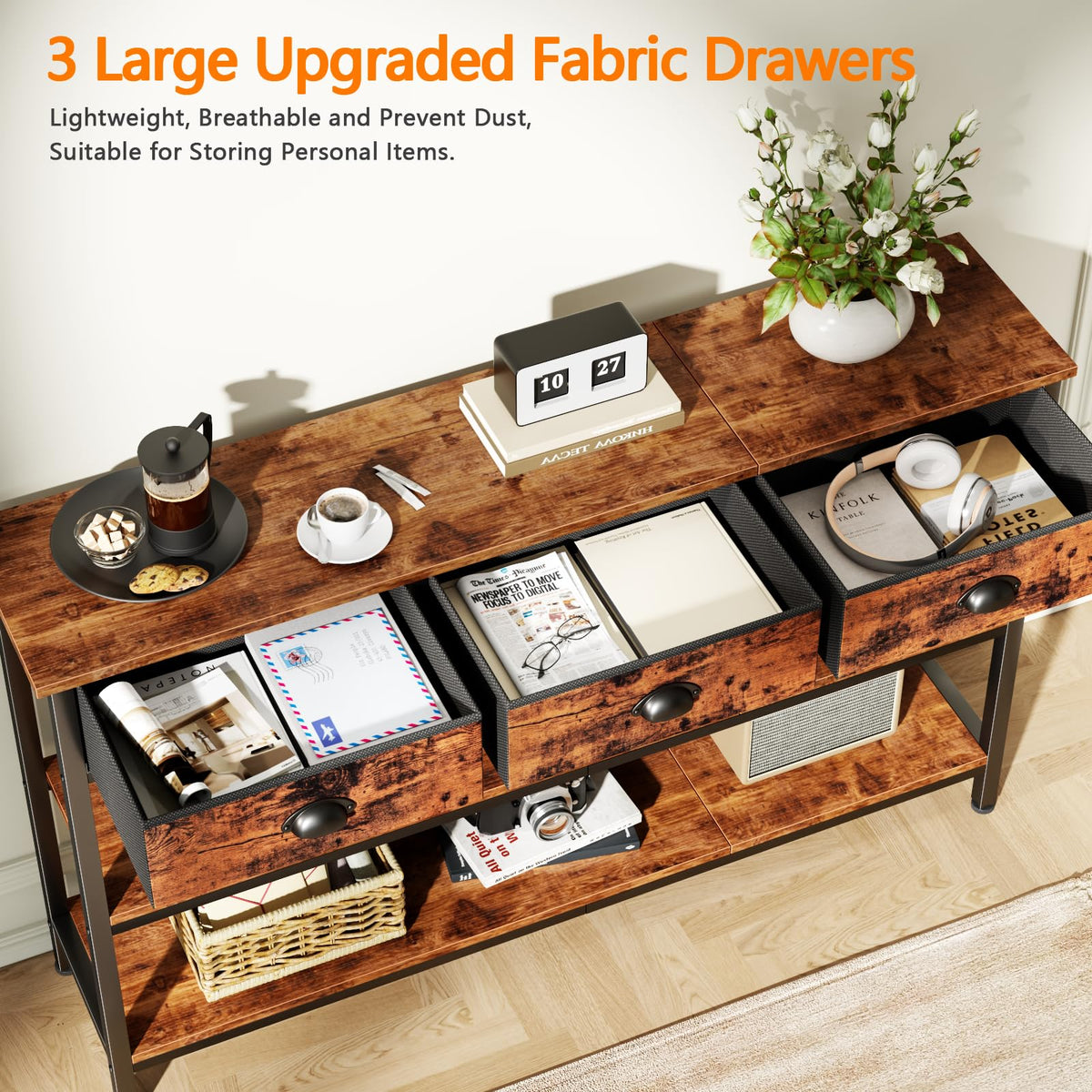 47" Console Table with 3 Drawers K6237