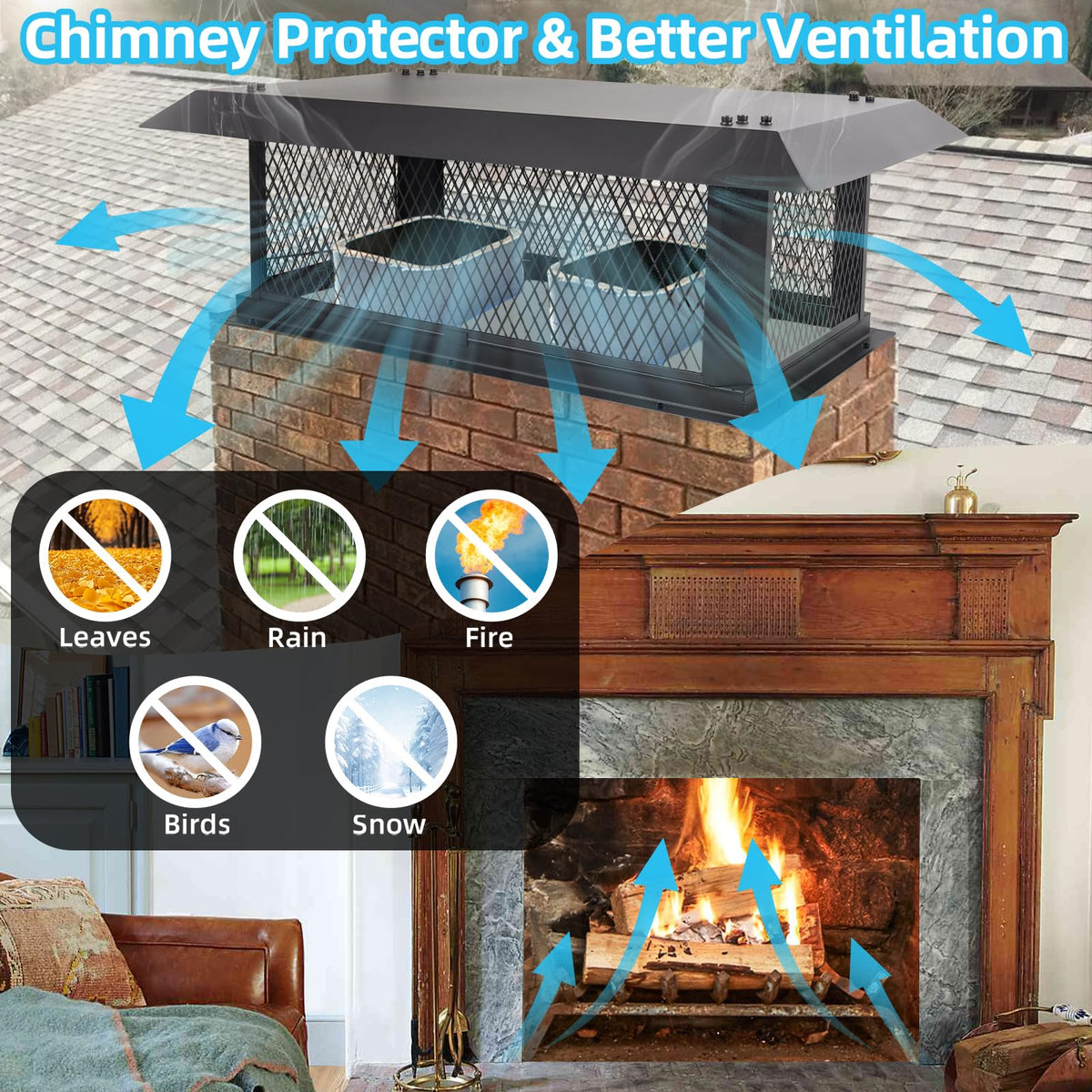 17" x 41" Chimney Cap M95061