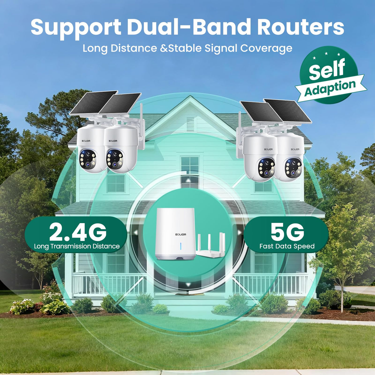 5MP Wireless Outdoor Security Cameras 4-Cam Kit X7857