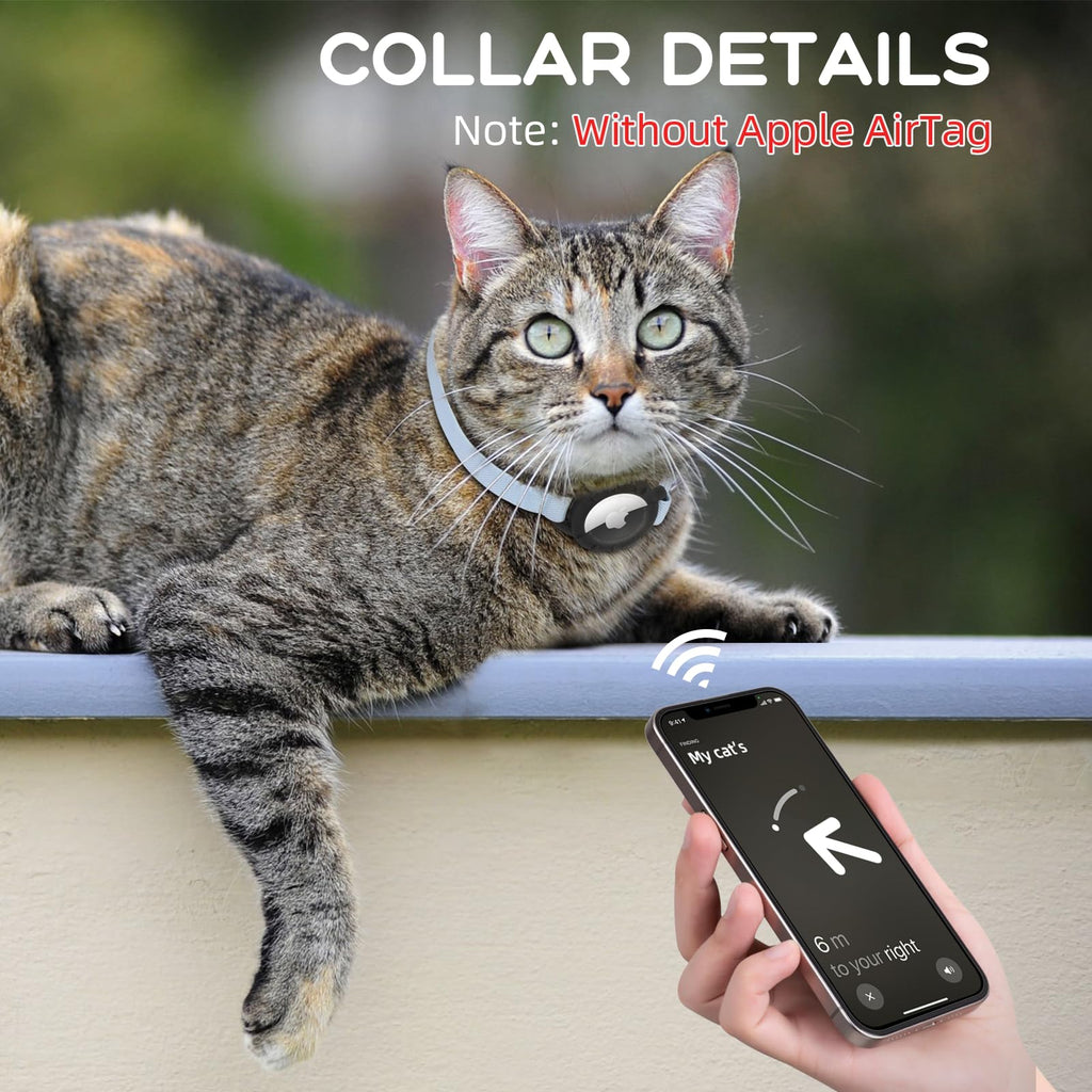 Cat Collar with AirTag Holder and Bell N972
