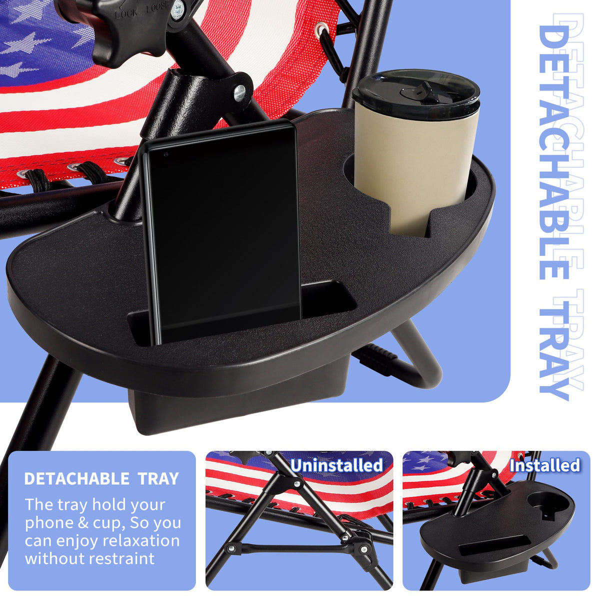 Set of 2 Adjustable Steel Mesh Zero Gravity Lounge Chairs with Pillows & Cup Holder Trays L20973
