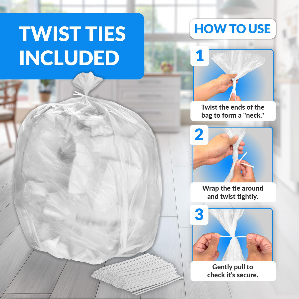 50 Gallon Heavy Duty Trash Bags T22370