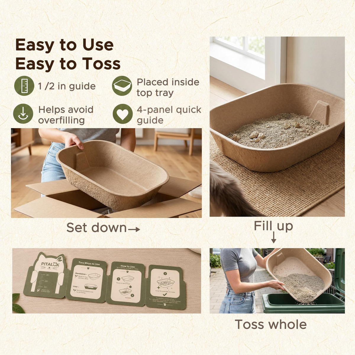 Disposable Litter Box for Kittens V3275