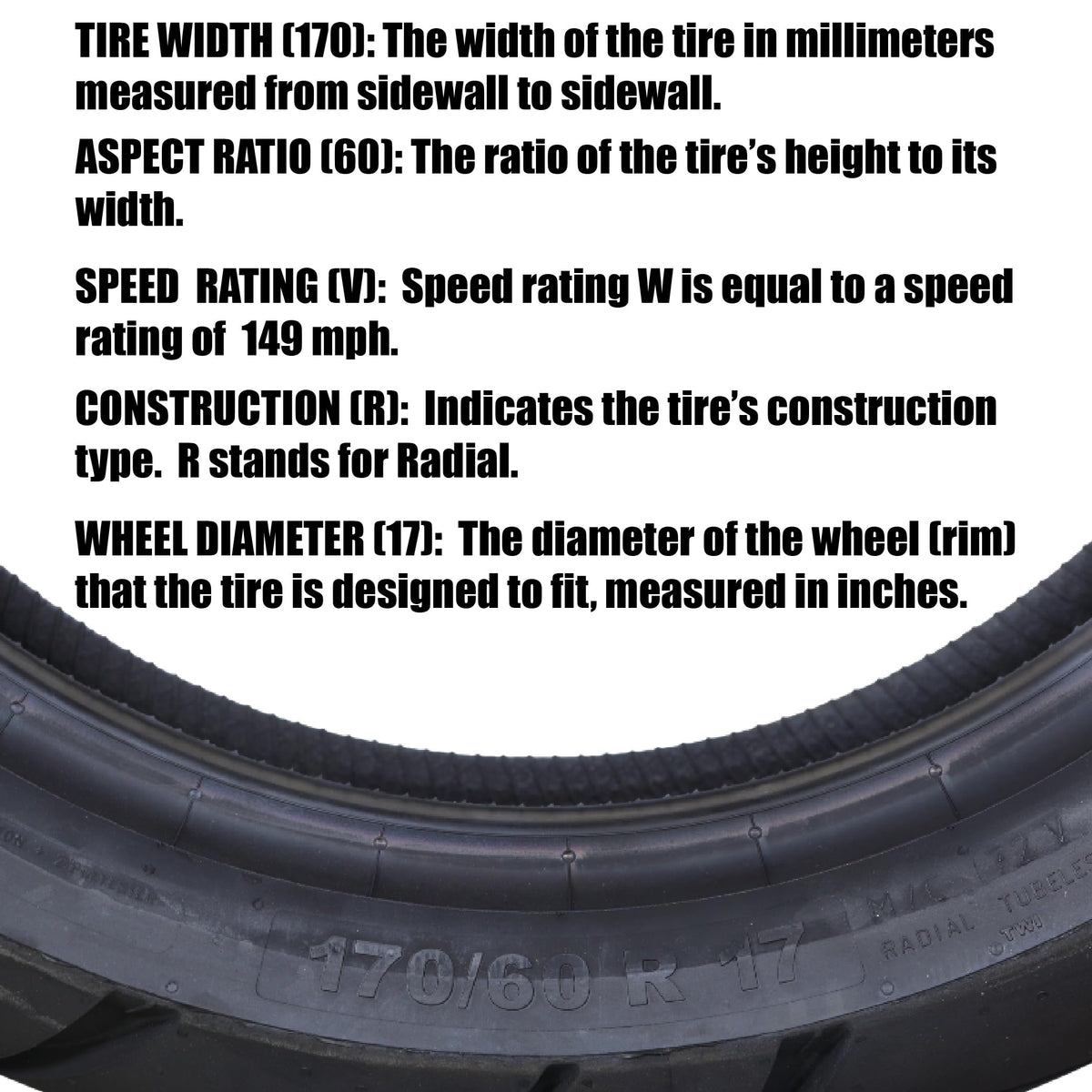 170/60R17 72V Motorcycle Tire O603