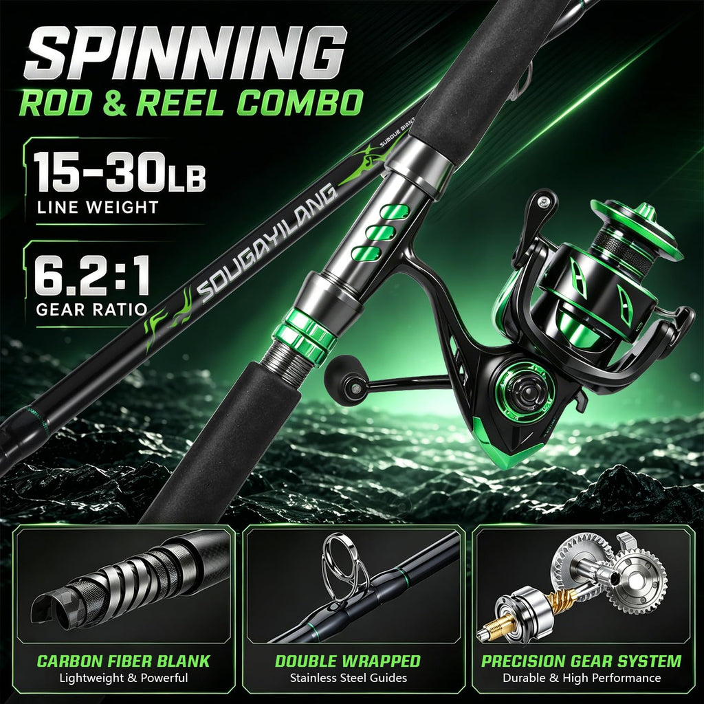 7ft MH 2-Piece Spinning Rod and 4000 Reel G600415