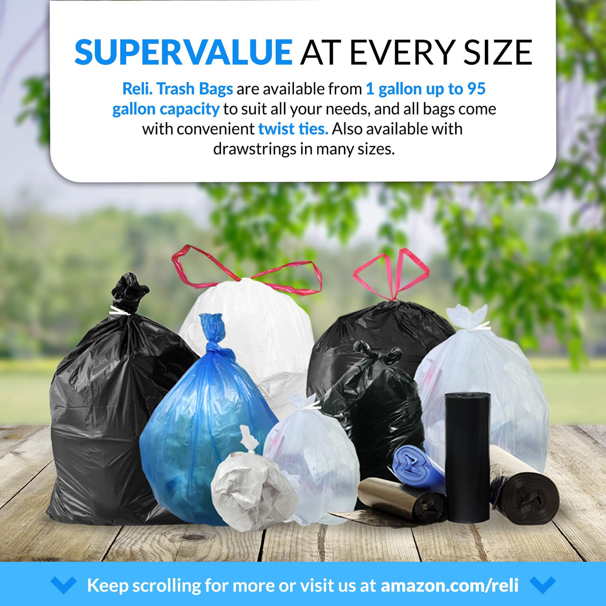 50 Gallon Heavy Duty Trash Bags T22370