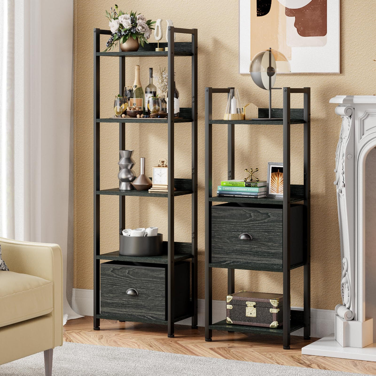 5 Tier Bookshelf with Drawer D276