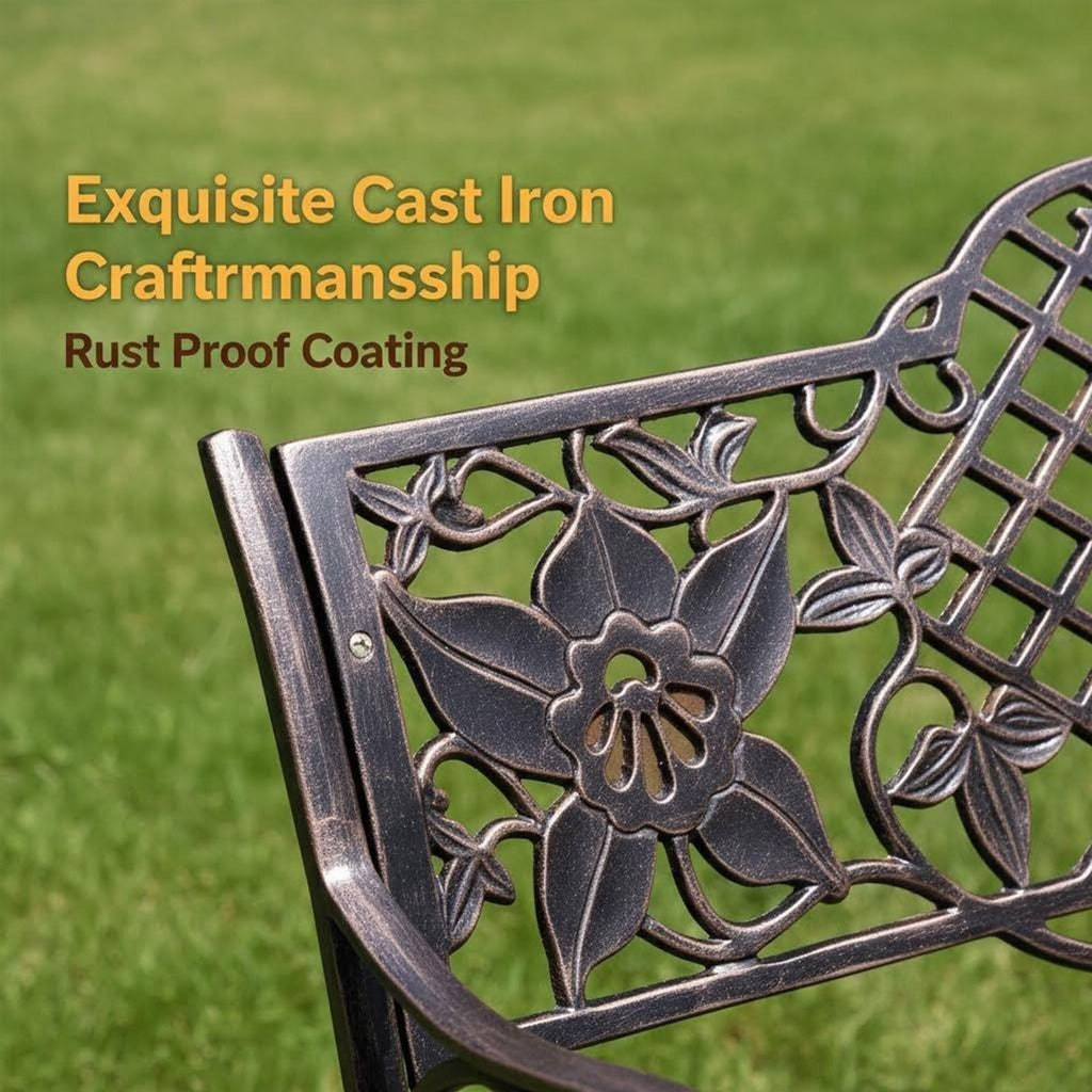Heavy Duty Cast Iron Outdoor Bench I697