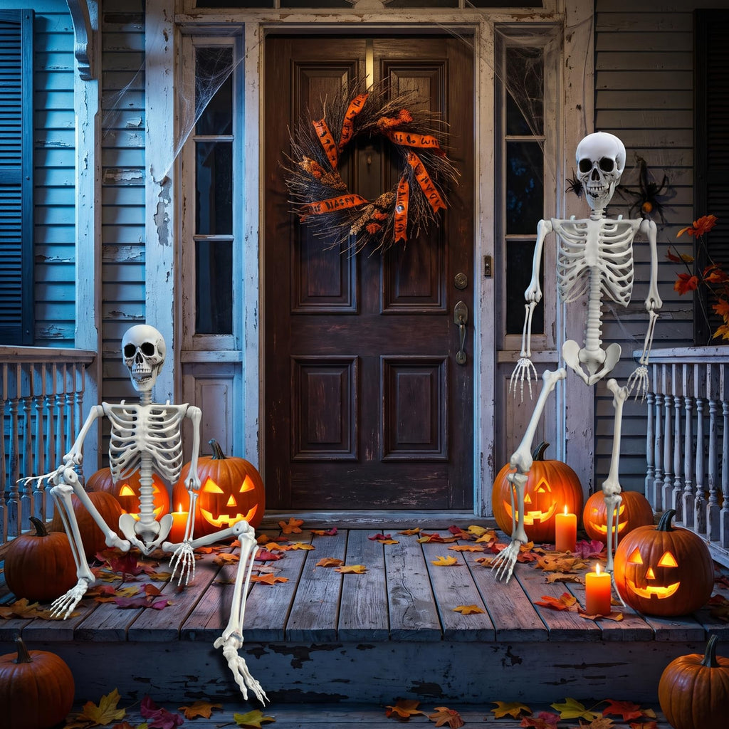 Life Size Posable Skeleton Halloween Decoration O2282