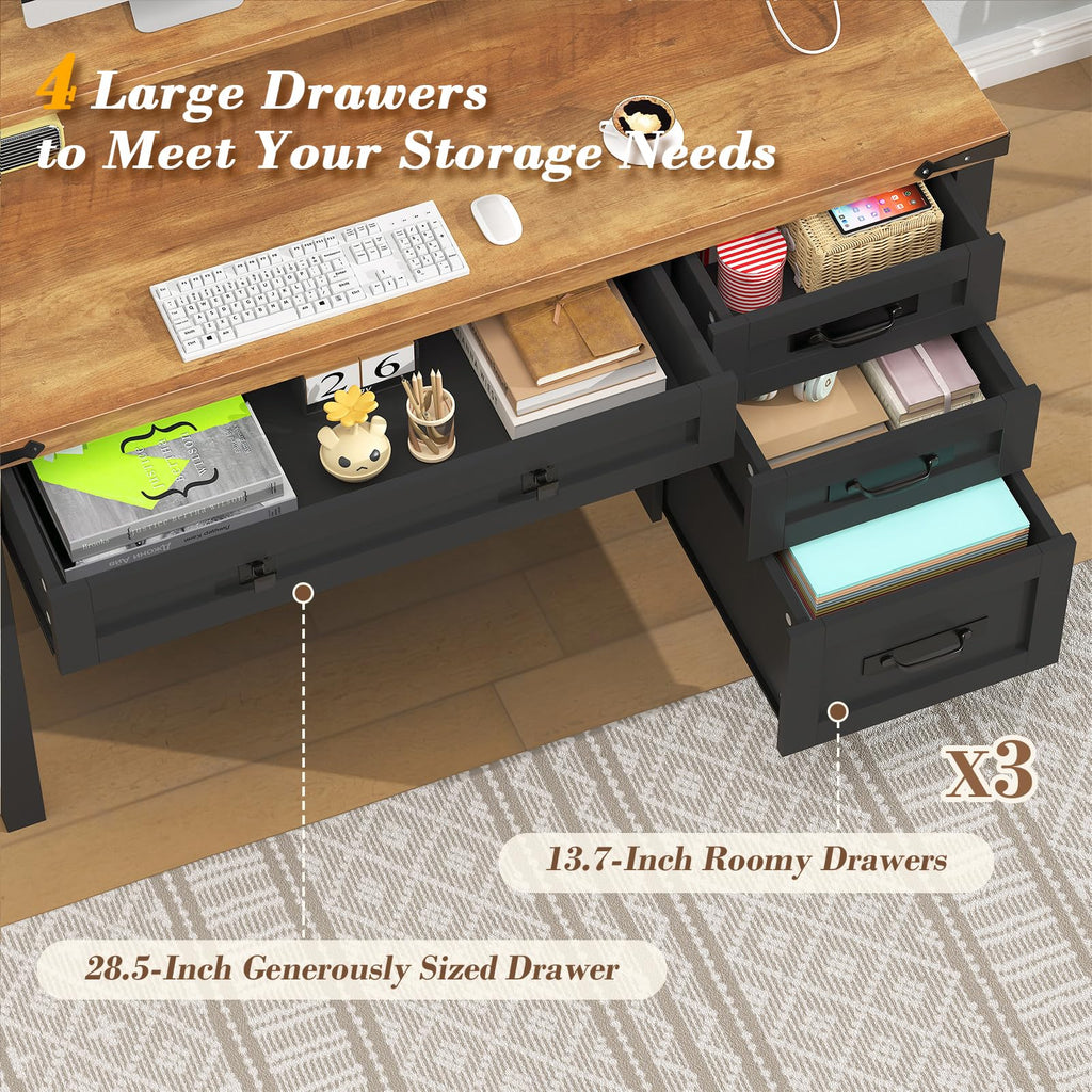 47" Computer Desk with Drawers Q4548