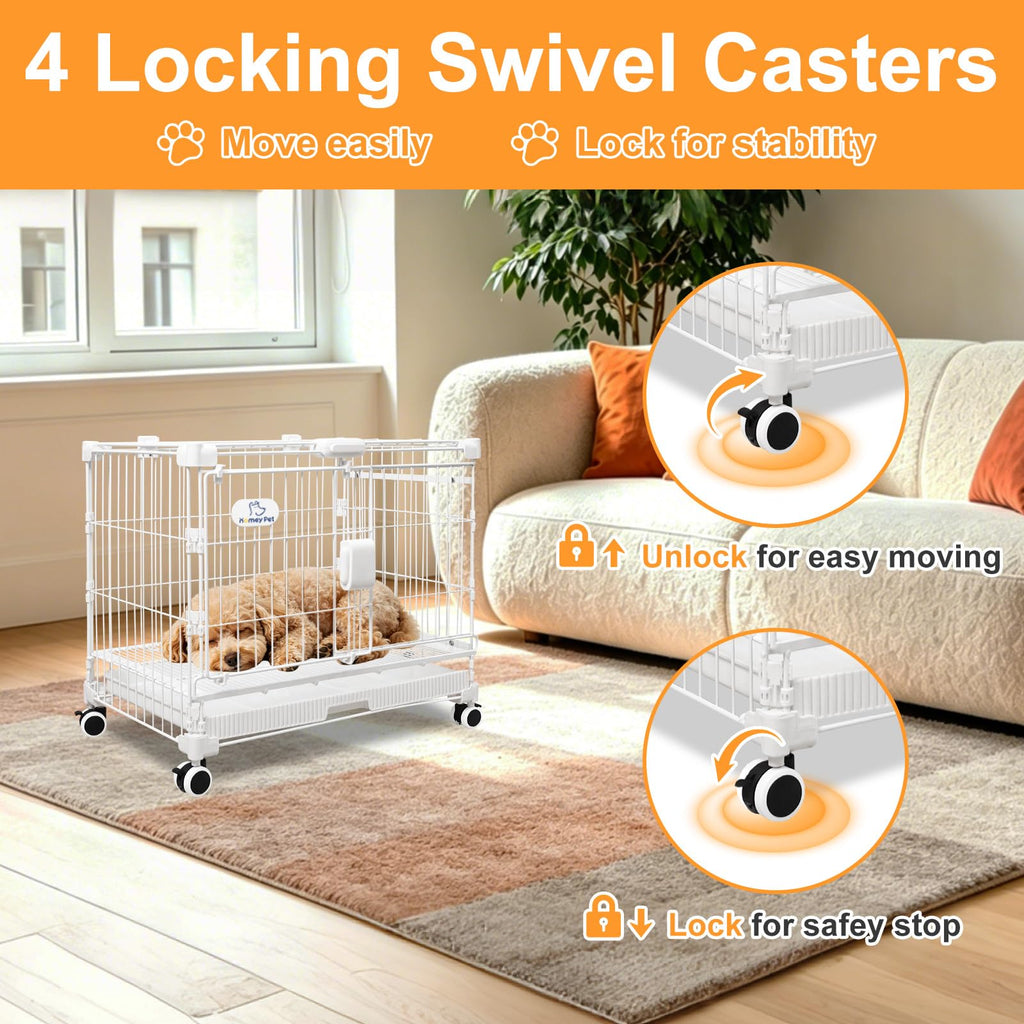 24 Inch White Puppy Crate A54900