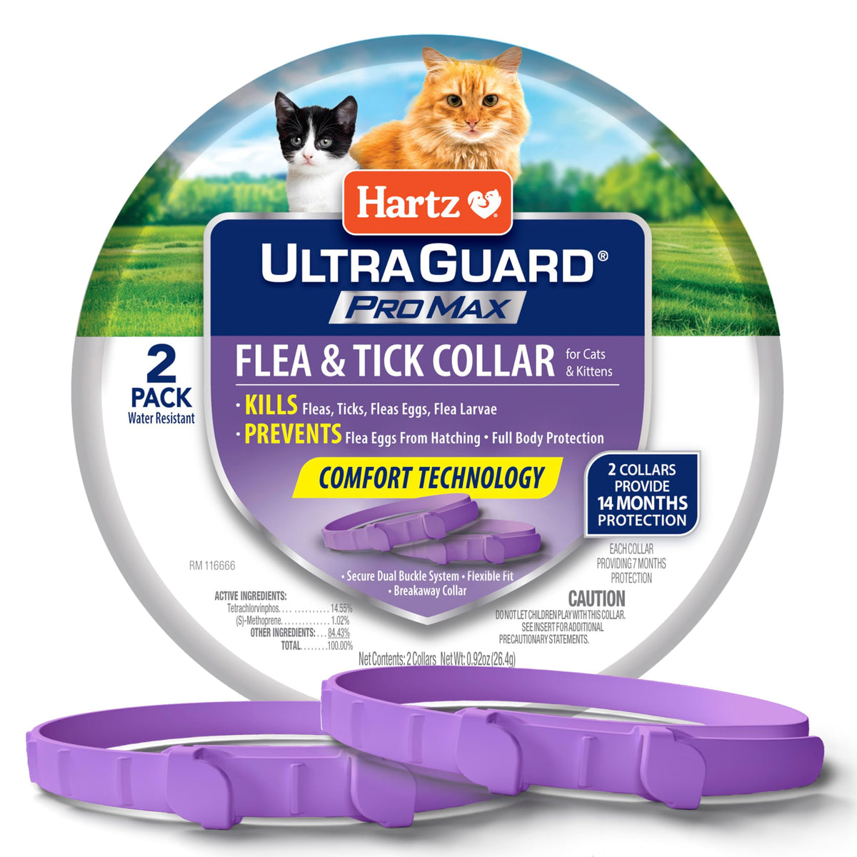 Flea & Tick Collar for Cats & Kittens 2 Pack U3607
