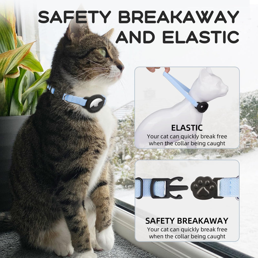 Cat Collar with AirTag Holder and Bell N972