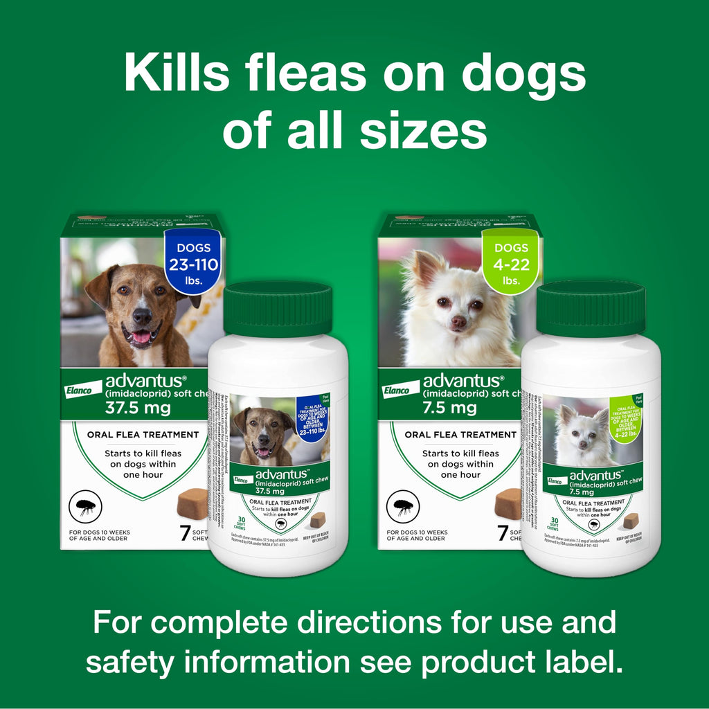 Soft Chew Flea Treatment for Dogs 23-110 lbs. 7 ct T325