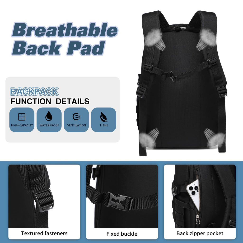 Black Small Tactical Backpack C7515