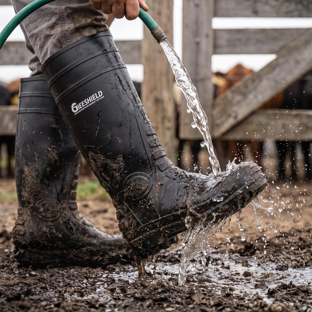 PVC Waterproof Slip-Resistant Rubber Tall Knee Boots Z929778