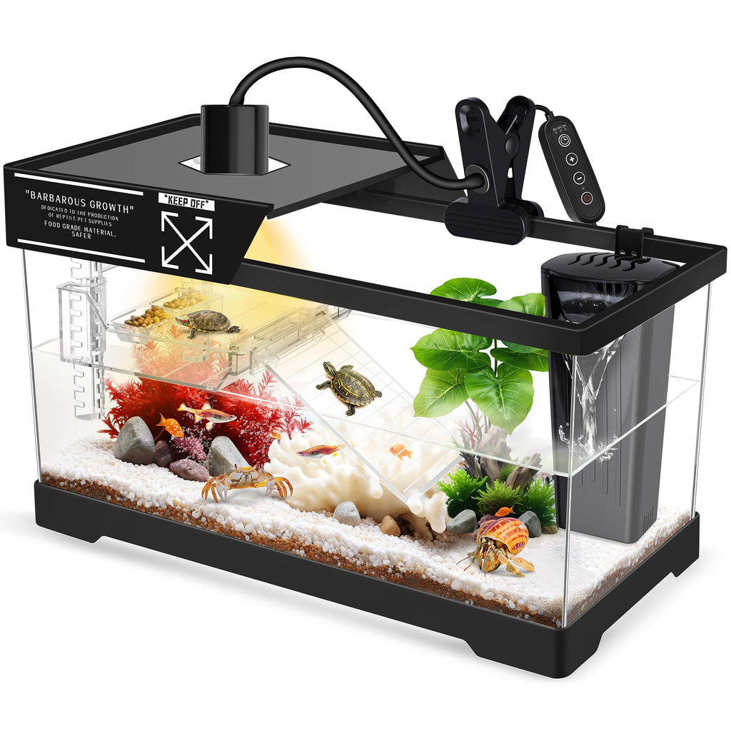 Aquatic Turtle Tank with Lamp and Filter Kit S7304