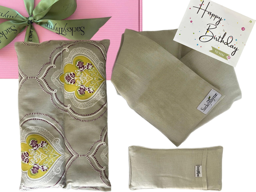 3 Piece Lavender Heating Pad, Linen Neck Wrap & Eye Pillow Z397