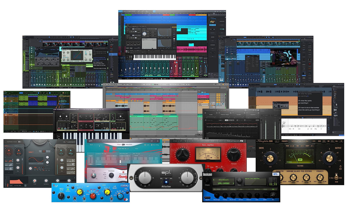 USB Audio MIDI Interface Recording Bundle with Condenser Microphone and Headphones L392