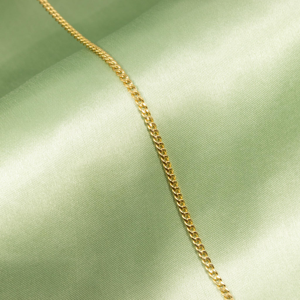 14k Gold Hollow Cuban Link Chain Necklace O259327