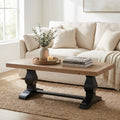 Solid Wood Coffee Table, Black and Driftwood T711