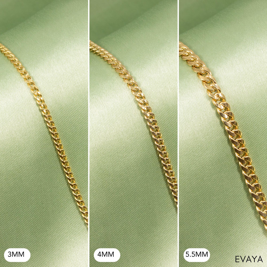 14k Gold Hollow Cuban Link Chain Necklace O259327