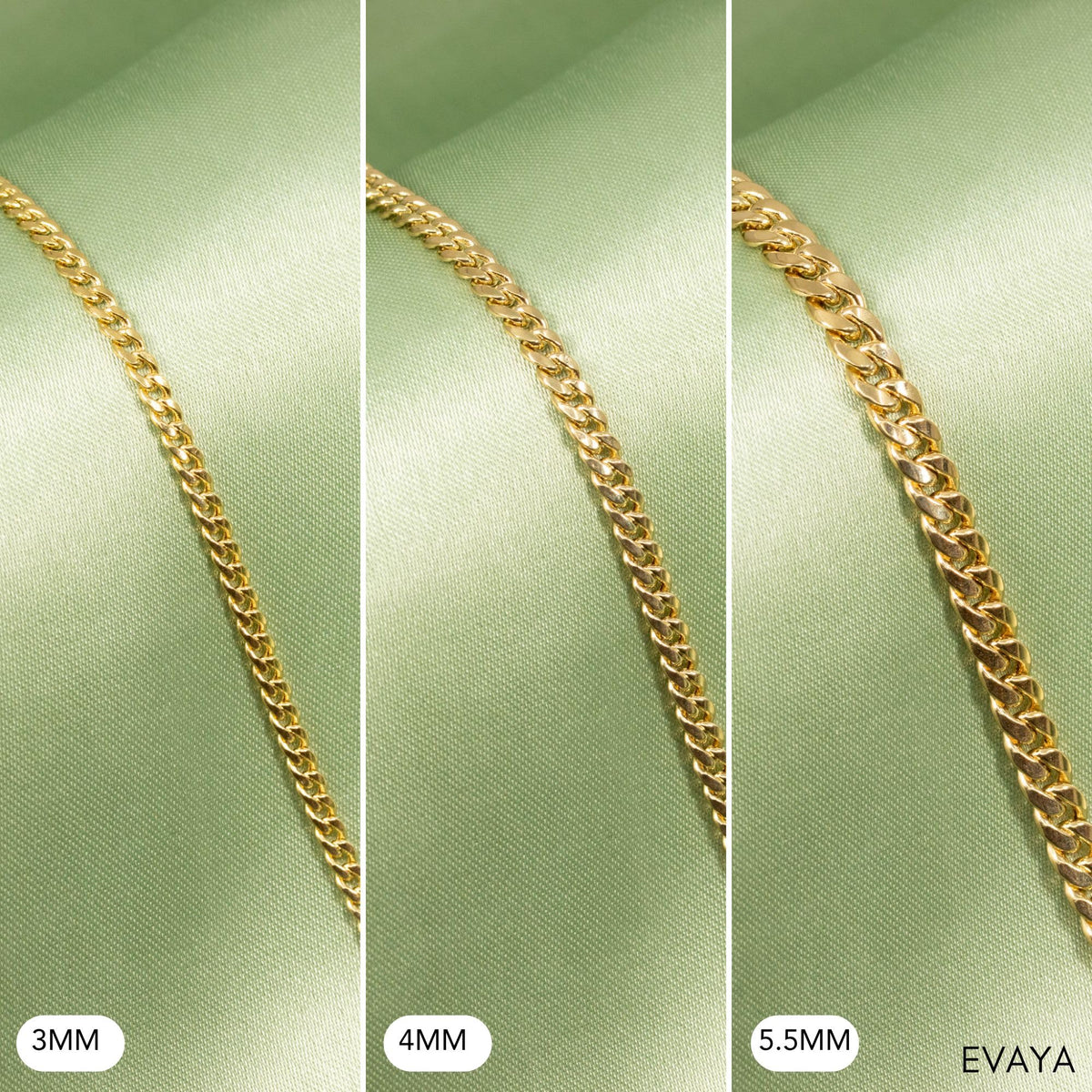 14k Gold Hollow Cuban Link Chain Necklace O259327